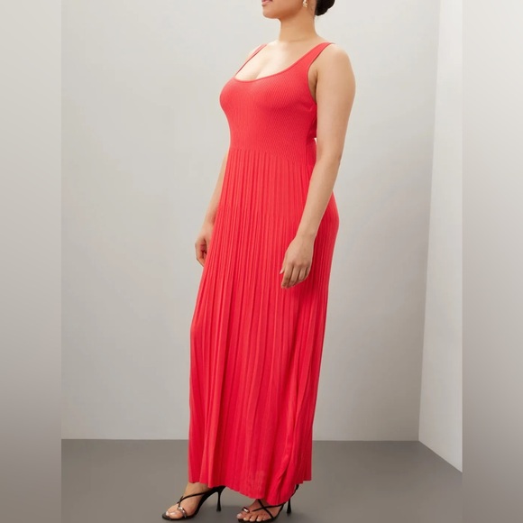 MICHAEL KORS Ribbed Knit Tank Dress in Red Coral sz M EUC - Picture 6 of 15